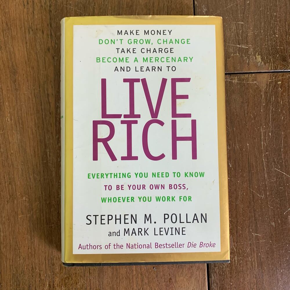 Live Rich 1998 Stephen Pollan‎ Mark Levine Finance Planning Advice Hardback book
